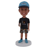 Custom Kid Bobblehead holding a Baseball