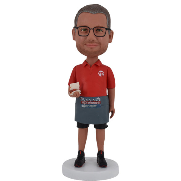 Bobblehead Custom Holding Sausage
