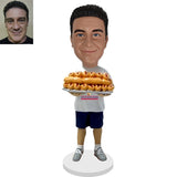 Bobblehead Custom Holding Hotdog
