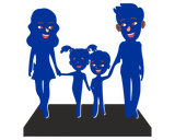 Family Bobbleheads Parents and two kids fully customized
