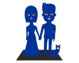 Wedding Customized Bobbleheads cake toppers from head to toe with pet