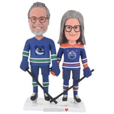 Hockey Couple Bobblehead(uniform like any team)