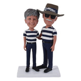 Custom Couple double Bobble head with same outfit Personalized anniversary gift