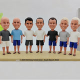 Custom Family group Bobbleheads unique wedding gift for seven