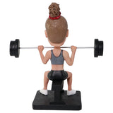 Custom Female Weightlifter Bobblehead showing muscles