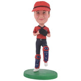 Custom Female baseball Bobblehead with visor