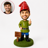 Custom Garden Gnome Bobblehead with middle finger