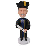Custom Graduate Bobblehead gift personalized PhD graduation figurine