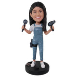 Custom Hairdresser Bobblehead Personalized Hairstylist