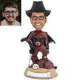 Custom Pirate Bobblehead doll wearing handsome hat