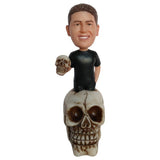 Custom Skull Bobblehead for spooky Halloween decorations