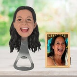 Custom bobble head bottle opener just like you