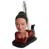 Cute Pen holder Bobblehead Custom for desk organizer