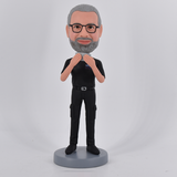 Custom bobblehead with harmonica