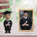 Graduation Bobblehead Custom Keychain from Photo