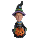Halloween Bobblehead Custom Pumpkinman holding pumpkin