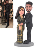Indian Wedding Bobblehead Custom cake toppers Sikh photo based figurines