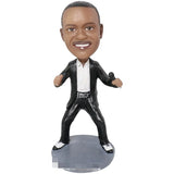 Personalized singer bobblehead dancing
