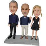 Three group bobbleheads custom for business team