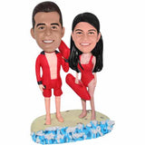 Bobbleheads Custom Couple with Surf Boards