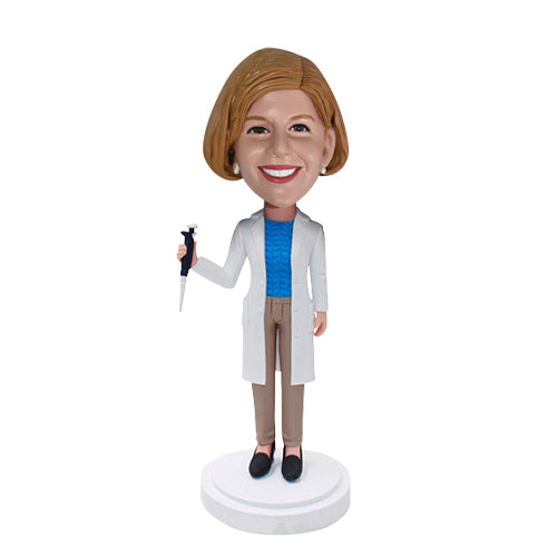 Doctor Personalized Bobblehead with Injection – Bobbleheadscustom.ca