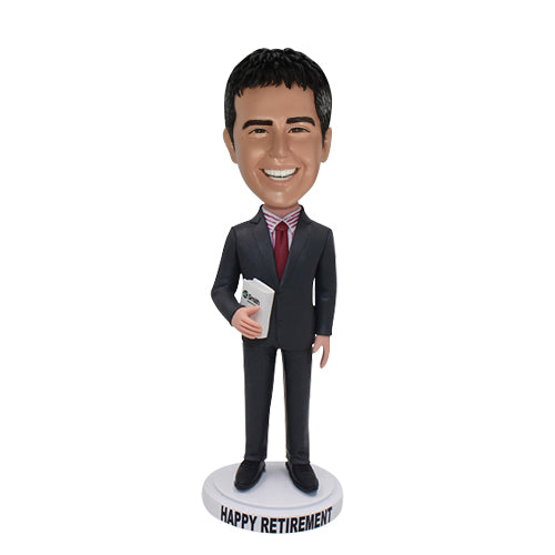 Custom Office Bobblehead with Book