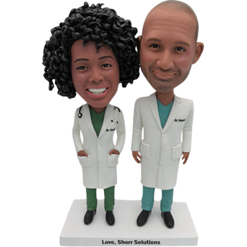 Doctor Couple Custom Bobbleheads