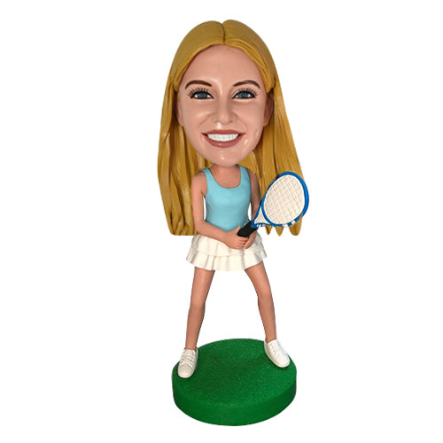 Female Tennis Bobbleheads Personalized