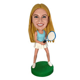 Female Tennis Bobbleheads Personalized