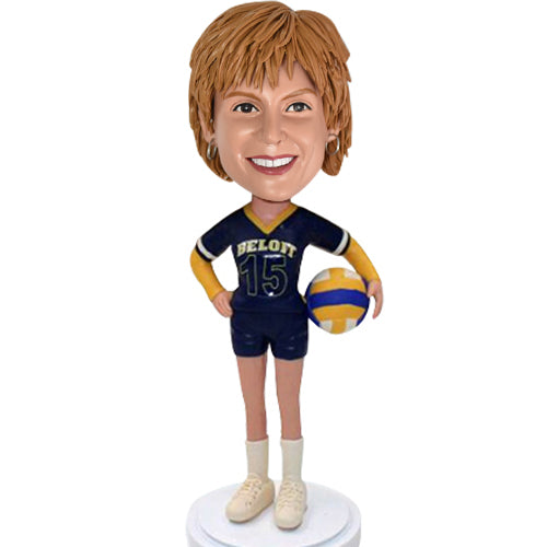 Personalized Volleyball Girl Bobblehead