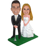 Custom Golf Theme Wedding Bobbleheads
