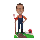 Country Farmer Bobblehead Personalized