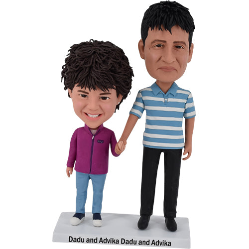 Custom Father and Son Bobbleheads Father's day