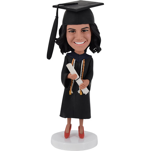 Graduation Custom Bobblehead Graduate Super Girl