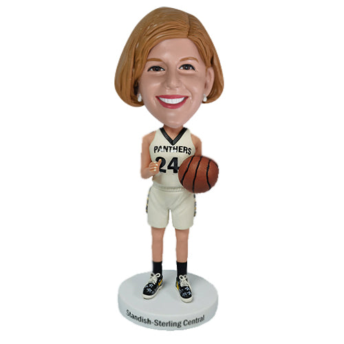 Personalized Female Bobblehead Basketball
