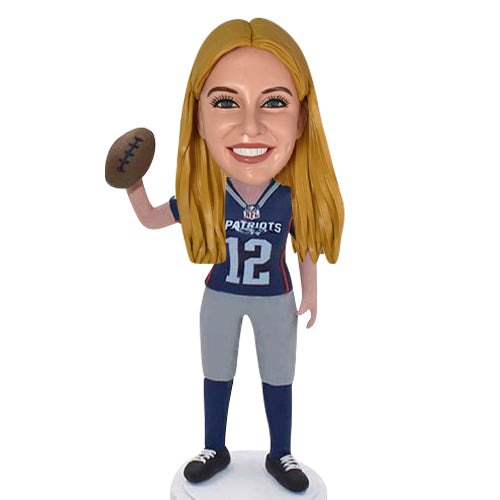 Customized Female Bobblehead Rugby